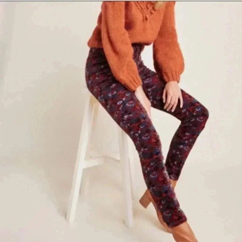 Pilcro and the Letterpress‎ Anthropologie High Rise
Skinny Floral Pants Sz 28